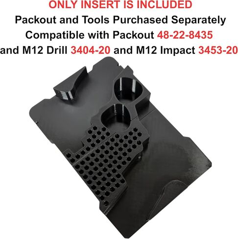 مفك حفر الوقود M12 (3404-20) و1/4 بوصة تأثير (3453-20) إدراج بطانة منظمة لحقيبة Milwaukee Packout Compact Case 48-22-8435. المثقاب والتأثير وبطارية M12 ومنظم تخزين القطع in Kuwait
