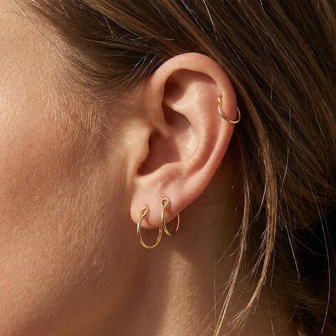 9 PCS Fake Nose Rings for Women, 8 mm Non Piercing Lip Rings Clip on Fake Nose Piercing Fakes Noses Hoop Faux Lip Ring, Non Piercings Faux Noses Piercings Jewelry for Women Men in Saudi Arabia