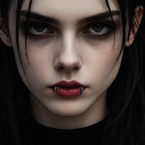 2 أزواج وهمية الشفاه خواتم مصاص دماء الأنياب الشفاه الكفة قابل للتعديل وهمية الشفاه ثقب غير ثقب Labret الفولاذ المقاوم للصدأ تلميع الشفاه المجوهرات الدائري in Kuwait