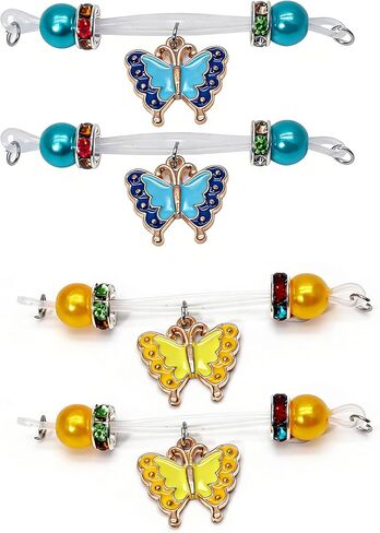 2 أزواج وهمية حلقات الحلمة الحلمة المجوهرات غير ثقب الفراشة استرخى الحلمة الحدائد قابل للتعديل المشنقة فو الحلمة ثقب الجسم مجوهرات للرجال النساء in Kuwait