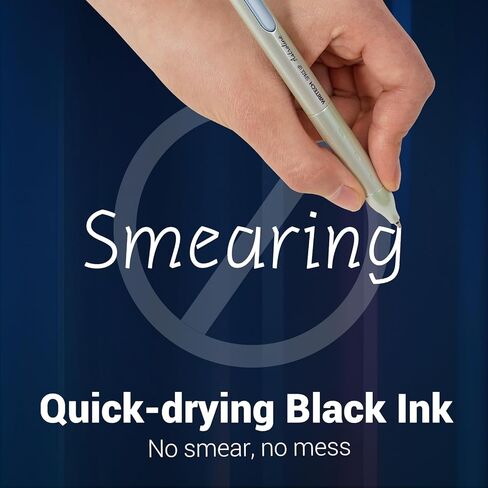 WRITECH Gel Pen Fine Point: Space Up Astroline Pen Metal Barrel 0.7mm Retractable Black Ink 1ct with 1 Refill Silent Clicker Smooth Writing No Smear (Blue) in Saudi Arabia