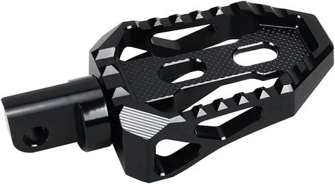 Rider's Passenger's Footpegs, Floor Pedal Controls, Horse Palm Design, with Male-Mounting Bracket, Compatible with Harley Davidson 2017-Before Softail, Dyna, Touring (Black) in Saudi Arabia
