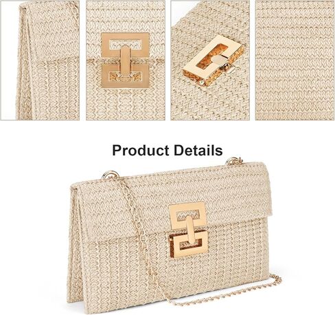 Straw Shoulder Bag for Women Straw Purse for Woven Envelope Bag Summer Purses for Women 2025 Deal Vacation Handbags in Saudi Arabia