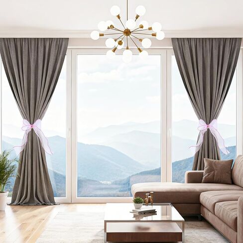 2 جهاز كمبيوتر شخصى الوردي القوس الستار تيباكس، Bowknot الستار تيباكس مع اللؤلؤ الفرنسية حريري القوس الستائر تيباكس للمنزل غرفة نوم مكاتب غرف الطعام حفل زفاف الديكور in Kuwait