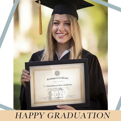 Roowest Graduation Shadow Box Frame 11.8 x 15.8 Inch Shadow Box Display Case Grad Picture Frame Graduation Memories Frame Tabletop or Wall Mount for Tassel Diploma Sash Flowers Grad Gift(White) in Saudi Arabia
