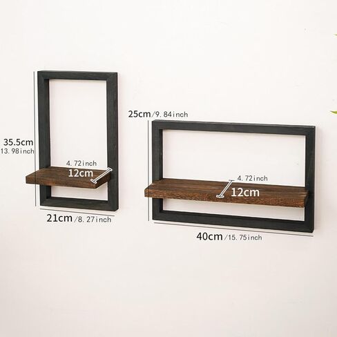 Fenteer Leaf Sculpture Metal Leaf Statue Wall Storage Shelves Wooden Shelves Photo Frame Shape Iron Wood Material Storage Rack Suitable for Bedroom L in Saudi Arabia