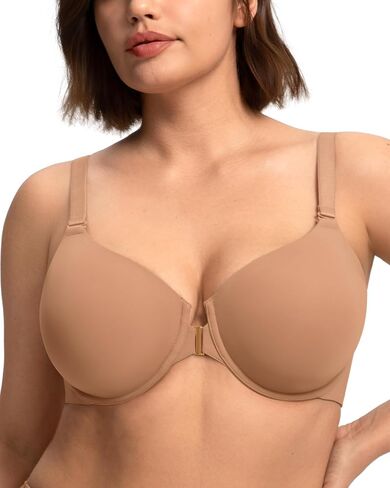 HSIA Minimizer Bras for Women Full Coverage Front Closure Racerback Tshirt Plus Size Underwire Lightly Lined Bra in Saudi Arabia