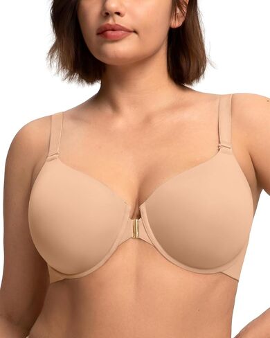 HSIA Minimizer Bras for Women Full Coverage Front Closure Racerback Tshirt Plus Size Underwire Lightly Lined Bra in Saudi Arabia