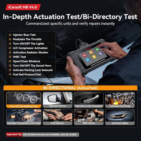 iCarsoft MB V4.0 أداة مسح تشخيصي ثنائية الاتجاه للنظام الكامل لمعظم سيارات Benz/Sprinter/Smart وغيرها من السيارات من 1996-2023، ماسح ضوئي obd2 للسيارات، ما يصل إلى 42 خدمة قارئ رمز السيارة لبيانات الرسم in Kuwait
