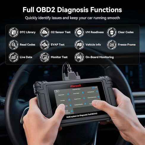iCarsoft MB V4.0 أداة مسح تشخيصي ثنائية الاتجاه للنظام الكامل لمعظم سيارات Benz/Sprinter/Smart وغيرها من السيارات من 1996-2023، ماسح ضوئي obd2 للسيارات، ما يصل إلى 42 خدمة قارئ رمز السيارة لبيانات الرسم in Kuwait