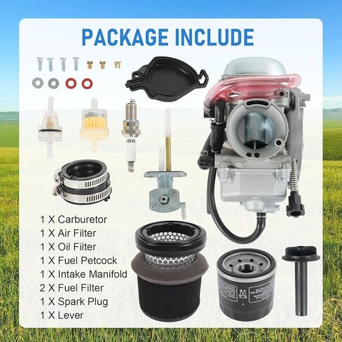 استبدال المكربن ​​لـ Kawasaki Prairie 360 ​​KVF360 4X4 2003-2013، استبدال 15003-1686، 15004-0041، يشمل فلتر الهواء، فلتر الزيت in Kuwait