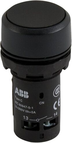 ABB CP110B-20 Push Button Operator, 22 mm, Momentary, 2 NO, Flush Operator, Black in Saudi Arabia