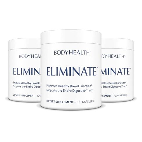 BodyHealth Intestinal Cleanse - Eliminate, Colon Cleanser Detox, Gentle Laxative Pills and Bowel Flush Constipation Relief for Adults, Body Cleanse for Colon Health and Clean Gut (100 Capsules) in Kuwait