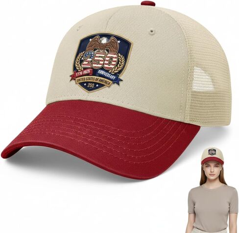 UV 3D Printed US 250th Birthday Hat, 250 Years United States 1776-2026 Golf Cap, Patriotic Adjustable Hat for Men Women in Saudi Arabia