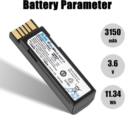10-Pack for Zebra DS3678 Scanner Battery,82-166537-01 Compatible with:DS3600 DS3678 DS3678-SR LI3678 LS3678 LS3600 LI3678-SR DS3678-ER Barcode Scanners. BT-000341-01.3150mAh. in Kuwait