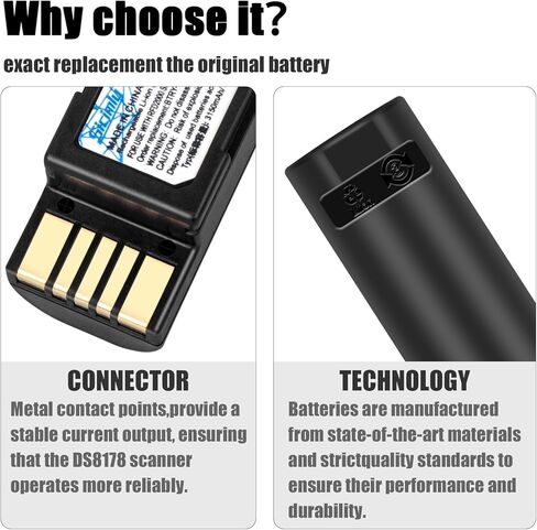 10-Pack for Zebra DS3678 Scanner Battery,82-166537-01 Compatible with:DS3600 DS3678 DS3678-SR LI3678 LS3678 LS3600 LI3678-SR DS3678-ER Barcode Scanners. BT-000341-01.3150mAh. in Kuwait