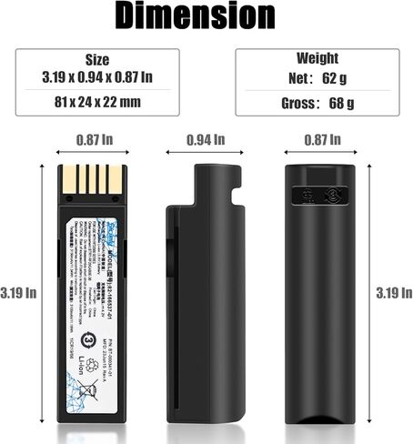 10-Pack for Zebra DS3678 Scanner Battery,82-166537-01 Compatible with:DS3600 DS3678 DS3678-SR LI3678 LS3678 LS3600 LI3678-SR DS3678-ER Barcode Scanners. BT-000341-01.3150mAh. in Kuwait