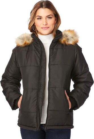Roaman's Women's Plus Size Short Length Puffer Coat in Saudi Arabia