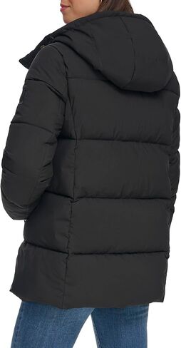 Tommy Hilfiger Womens Cold Weather Puffer Asymmetrical Puffer Coat in Saudi Arabia