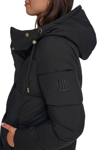 Tommy Hilfiger Womens Cold Weather Puffer Asymmetrical Puffer Coat in Saudi Arabia