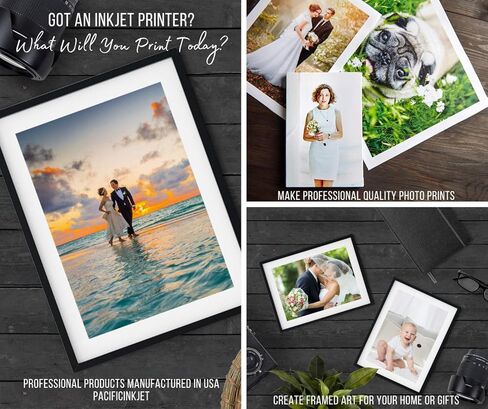 (4 × 6 بوصة) 100 ورقة احترافية من ورق الصور النافثة للحبر اللامع 10.4 مل 260 جرامًا للمتر المربع للحصول على مطبوعات جميلة تدوم لأجيال in Kuwait