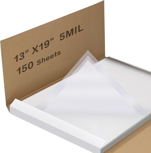 Waterproof Inkjet Transparency Film 13 x 19 Inch, 4 Mil 60 Sheets Professional Grade Printable Transparency Film for Silk Screen Printing, Overhead Projector, Crafts in Kuwait