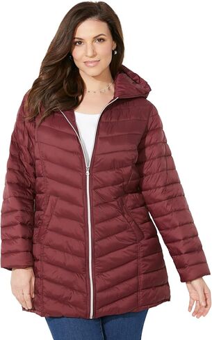 Women's Plus Size Packable Puffer Coat in Saudi Arabia