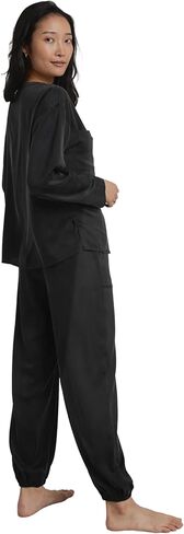 Silk Long Sleeve Jogger Set with Washable Mulberry Silk in Saudi Arabia