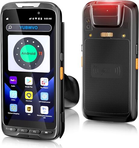 Android 11 9000mAh Barcode Scanner with Pistol Grip IP65 Rugged PDA Handheld with Zebra SE4710 Scanner, NFC 3G 4G Bluetooth GPS Wi-Fi QR 1D 2D Barcode Scanner, Removable Battery in Kuwait