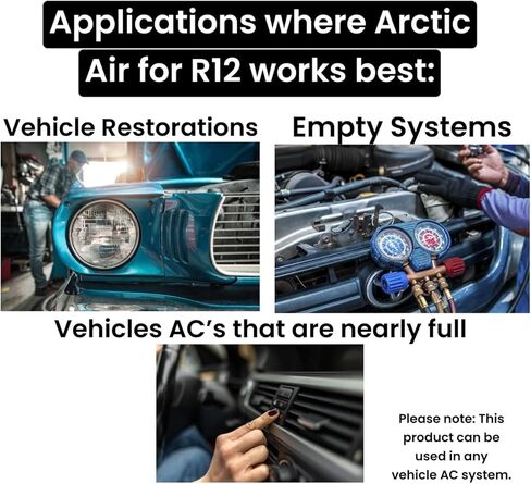 ENVIRO-SAFE Arctic Air لأنظمة R12، الجزء العلوي من نمط الثقب، دعم مكيف الهواء + مزيل الرطوبة، 4 علب (العلب فقط) in Kuwait