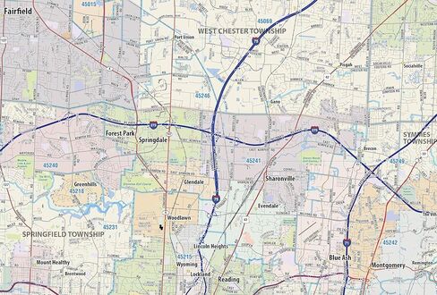 Topographics Greater Cincinnati Metro Area Wall Map, 42 x 52 Inches, Laminated, Full Color, Street Map in Saudi Arabia