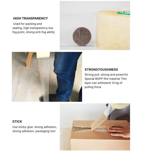 supplyhut 12 Rolls Shipping Packaging Box Packing Sealing Tape 2 mil 2" x 110 Yard 330FT in Saudi Arabia