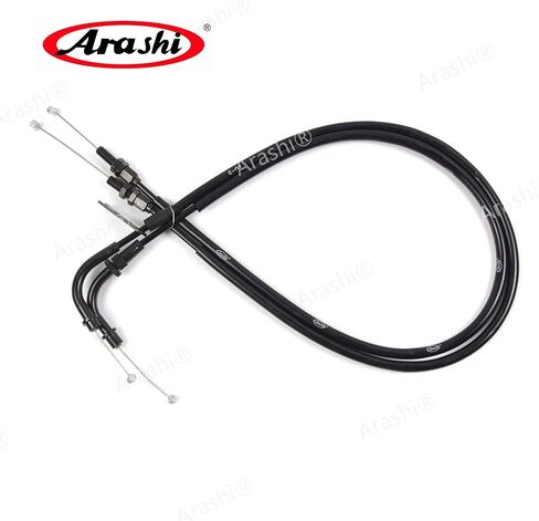 Arashi كابل خنق وكابل القابض لسوزوكي GSXR 600 750 2006-2007 ملحقات استبدال الدراجات النارية خطوط أسلاك الفولاذ المقاوم للصدأ المطاط GSX-R600 GSX-R750 GSXR600 GSXR750 أسود in Kuwait