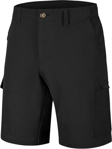 33,000ft Men's Golf Shorts 10" Inseam with Zipper Pocket Lightweight Quick Dry Stretch Hiking Cargo Shorts for Travel Fishing in Saudi Arabia