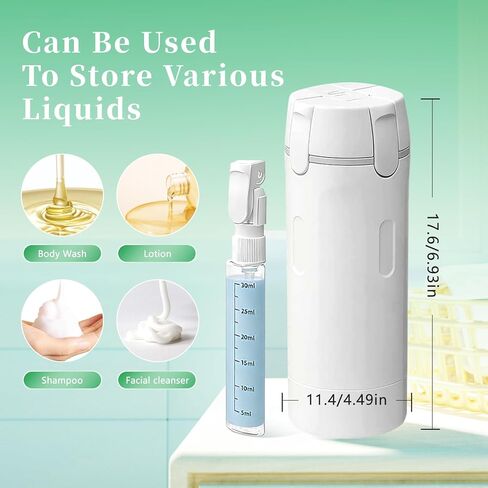 4 in 1 Travel Dispenser,Refillable Leak Proof and Portable,30ML Travel Bottles for Toiletries,Portable Containers for Shampoo Lotion Conditioner Cream (White) in Kuwait