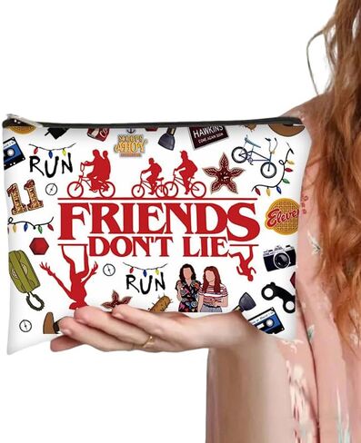 Stranger TV Makeup Bag, Movie Theme Cosmetic Bag, Perfect Birthday, Christmas, Anniversary, Graduation Gifts for Bestie, Sister, Friends, Movie Fans in Saudi Arabia