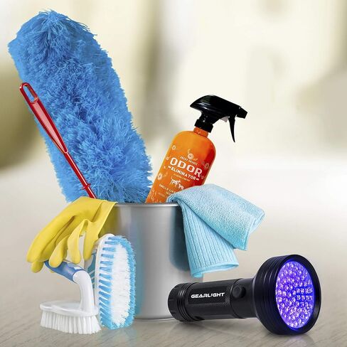 جيرلايت مصباح يدوي بالاشعة فوق البنفسجية S50 من بلاك لايت [عبوتان] - مصباح يدوي صغير 365 نانومتر لفحص الهوية وكشف تسرب التيار المتردد ومعالجة الراتنج - بول الحيوانات الاليفة والعقرب والكشف عن البقع in Kuwait