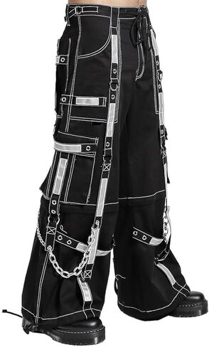 Men Gothic Bondage Reflective Men Pant Alternative Punk Rock Emo Trouser Pant Shorts in Saudi Arabia