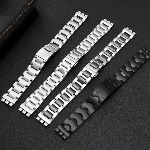 لساعة Swatch سوار معدني صلب مقعر محدب سلسلة ساعة YCS Yas YGS حديد للرجال والنساء سوار ساعة فولاذي حزام سيراميك (اللون: G20 أسود، الحجم: 17 مم) in Kuwait