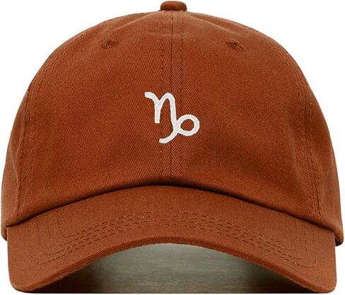 Capricorn Baseball Hat, Embroidered Dad Cap, Unstructured Soft Cotton, Adjustable Strap Back (Multiple Colors) in Saudi Arabia
