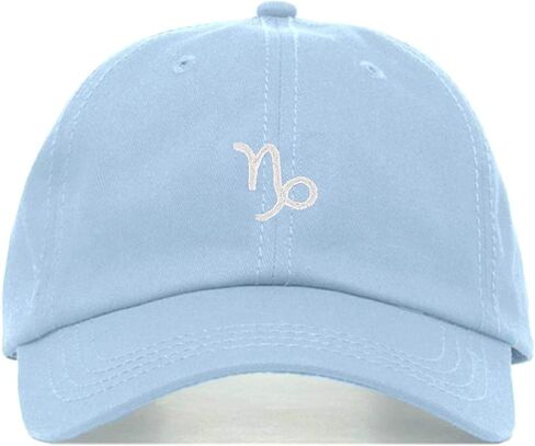Capricorn Baseball Hat, Embroidered Dad Cap, Unstructured Soft Cotton, Adjustable Strap Back (Multiple Colors) in Saudi Arabia