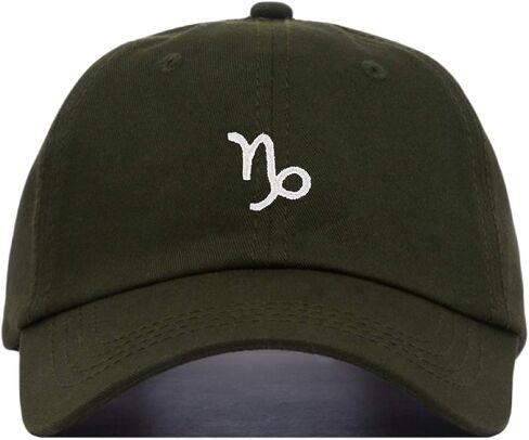 Capricorn Baseball Hat, Embroidered Dad Cap, Unstructured Soft Cotton, Adjustable Strap Back (Multiple Colors) in Saudi Arabia