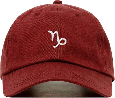 Capricorn Baseball Hat, Embroidered Dad Cap, Unstructured Soft Cotton, Adjustable Strap Back (Multiple Colors) in Saudi Arabia