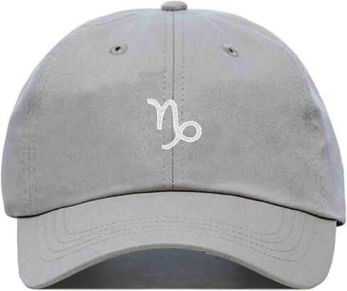 Capricorn Baseball Hat, Embroidered Dad Cap, Unstructured Soft Cotton, Adjustable Strap Back (Multiple Colors) in Saudi Arabia
