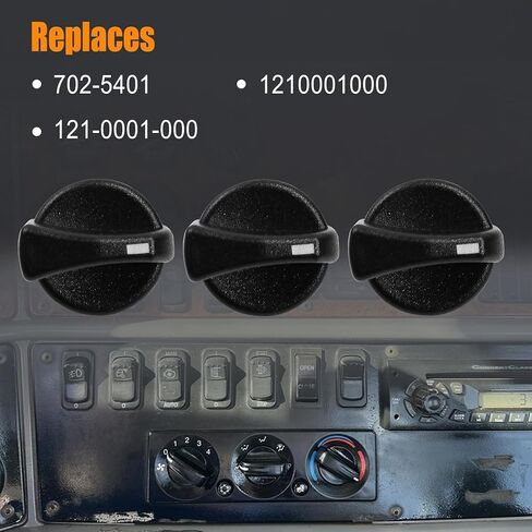 3 Pcs Peterbilt AC Heater Blower Fan Control Knobs Fit for Peterbilt 330 350 357 367 375 378 379 384 386 387 Replaces 702-5401 121-0001-000 HVAC Climate Control Module Switch in Saudi Arabia