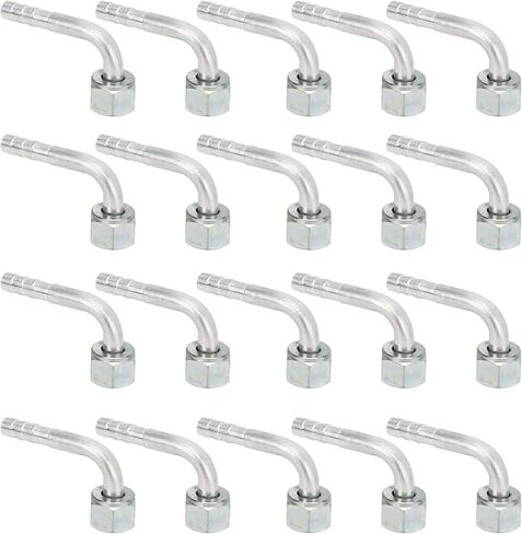 Car AC Aluminum Connector Pipe 20PCs Universal 90 Degree Angled Joint Durable Rustproof Direct Replacement for Cars Trucks Engineering Vehicles Air Conditioning Retrofit in Saudi Arabia