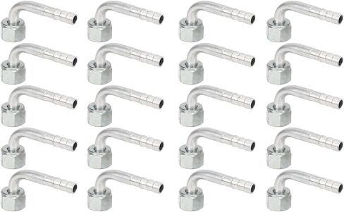 Car AC Aluminum Connector Pipe 20PCs Universal 90 Degree Angled Joint Durable Rustproof Direct Replacement for Cars Trucks Engineering Vehicles Air Conditioning Retrofit in Saudi Arabia