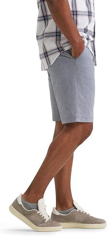 شورت Lee الرجالي Extreme Motion Flat Front، Academy Chambray، 32 in Saudi Arabia