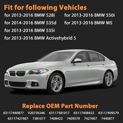 63117440877 مصباح أمامي زينون وحدة محرك ECU للمصابيح الأمامية TMS سائق لسيارات BMW 2013-2016 528i 535d 535i 550i، لـ Activehybrid 5 M5 # V20730246 63117381017 63117408422 63117409579 in Kuwait