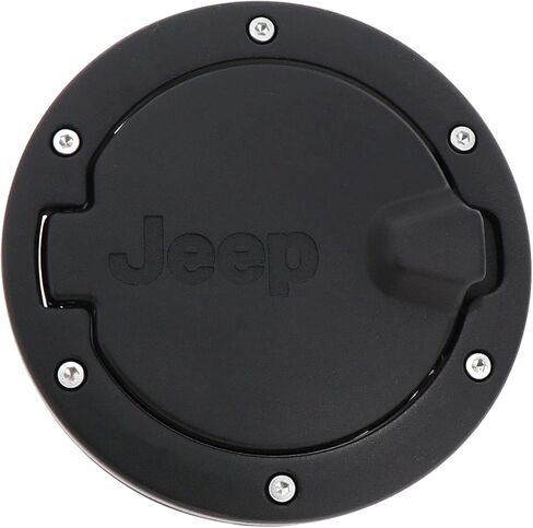 82214793 OEM 4-Door JK Wrangler Satin Black Fuel Door 2007-2018 - Superseded From 82210609AC in Saudi Arabia